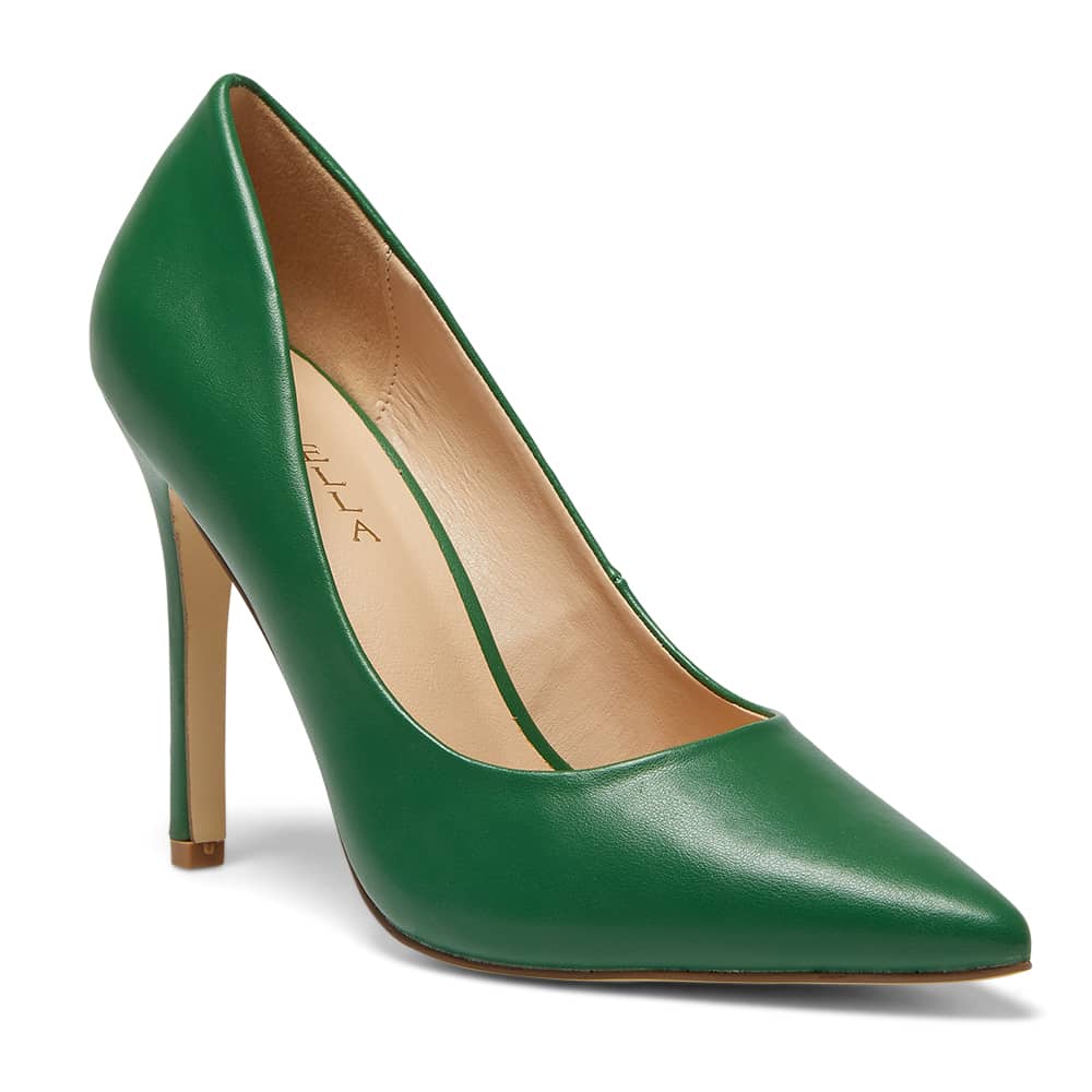 Harbour Heel in Green Smooth