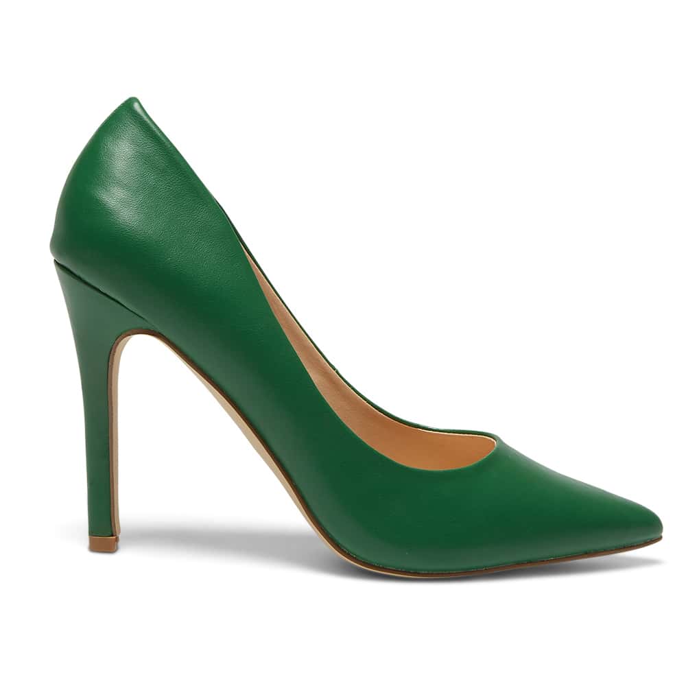 Harbour Heel in Green Smooth