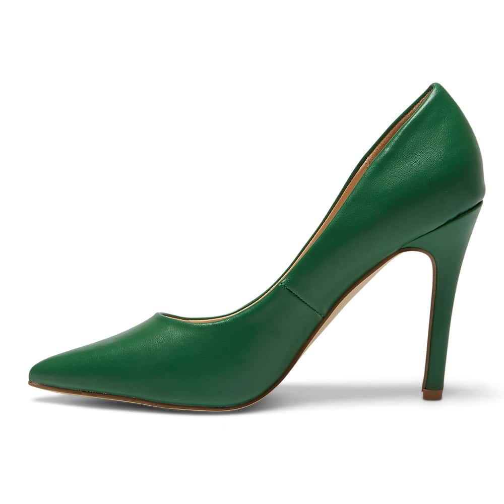Harbour Heel in Green Smooth