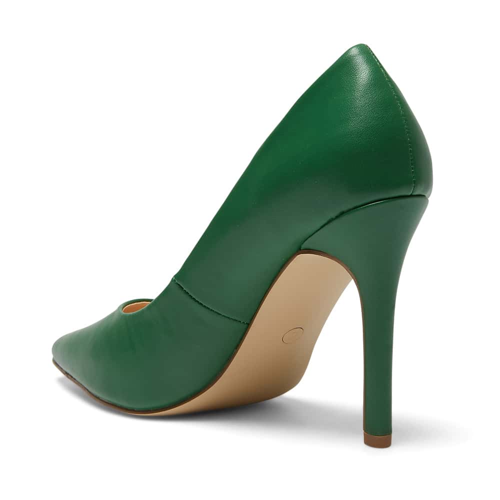 Harbour Heel in Green Smooth