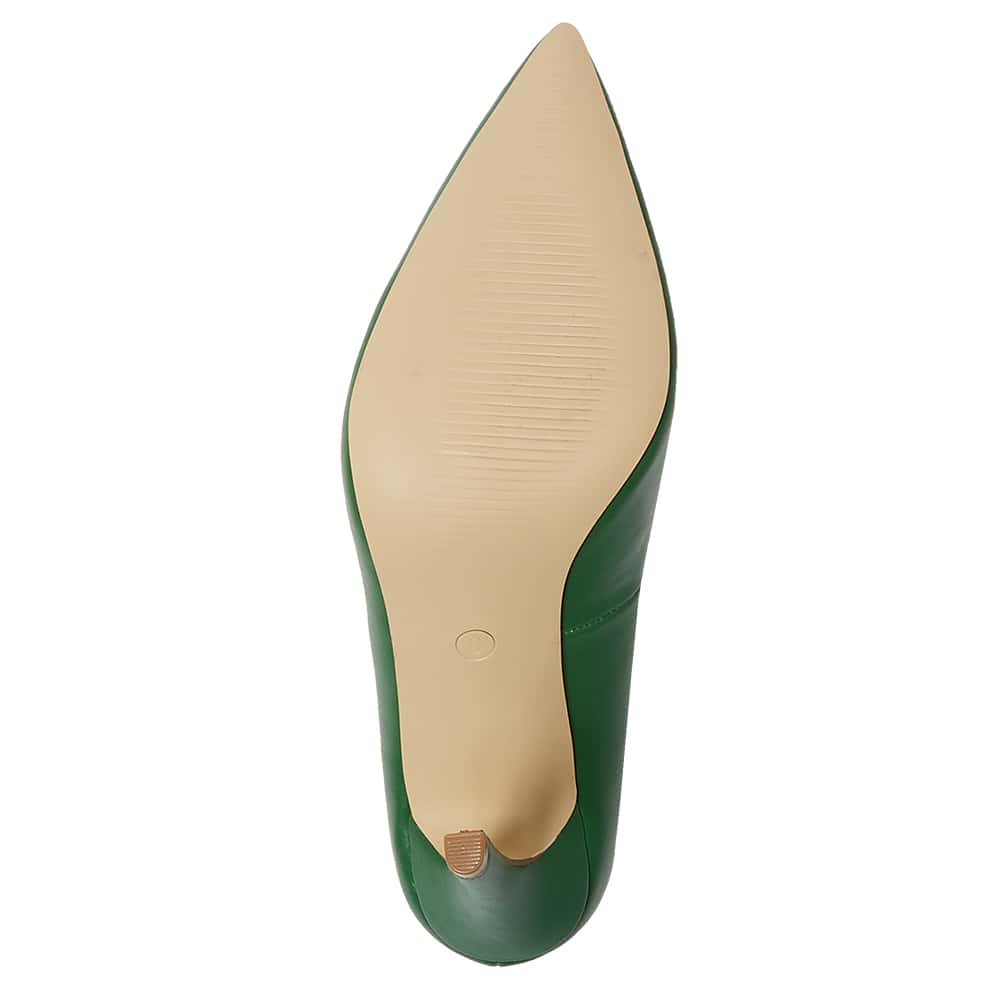 Harbour Heel in Green Smooth