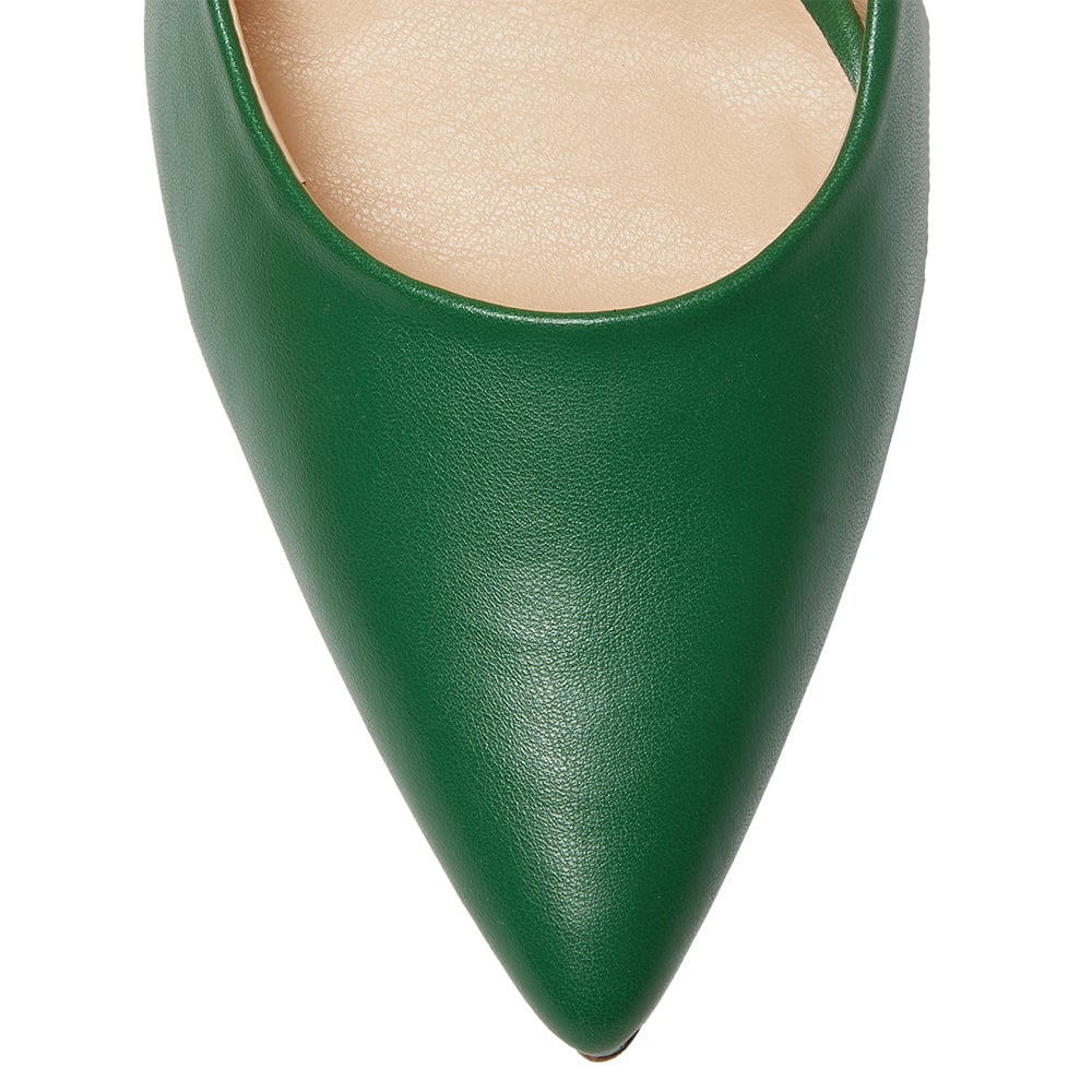 Harbour Heel in Green Smooth