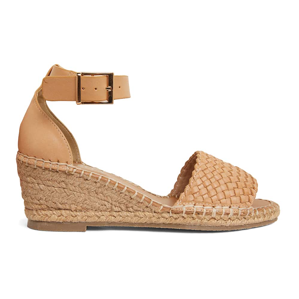 Havanna Espadrille in Natural Weave Leather