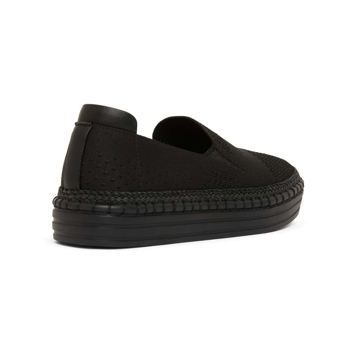 Heart Sneaker in Black Fabric