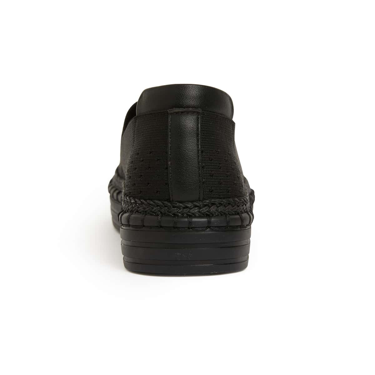 Heart Sneaker in Black Fabric