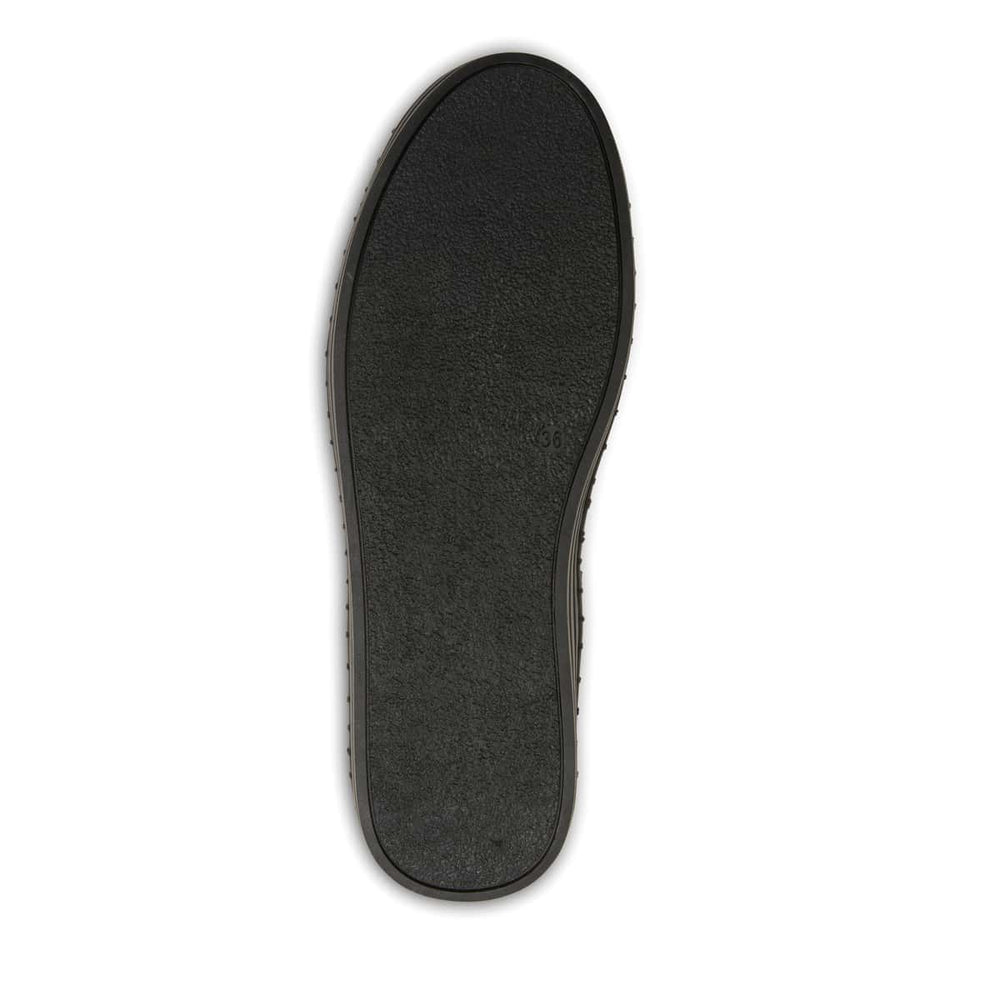 Heart Sneaker in Black Fabric