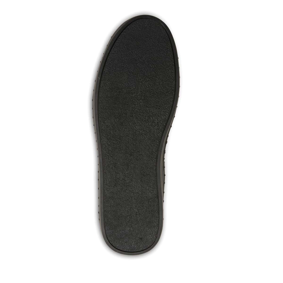 Heart Sneaker in Black Fabric