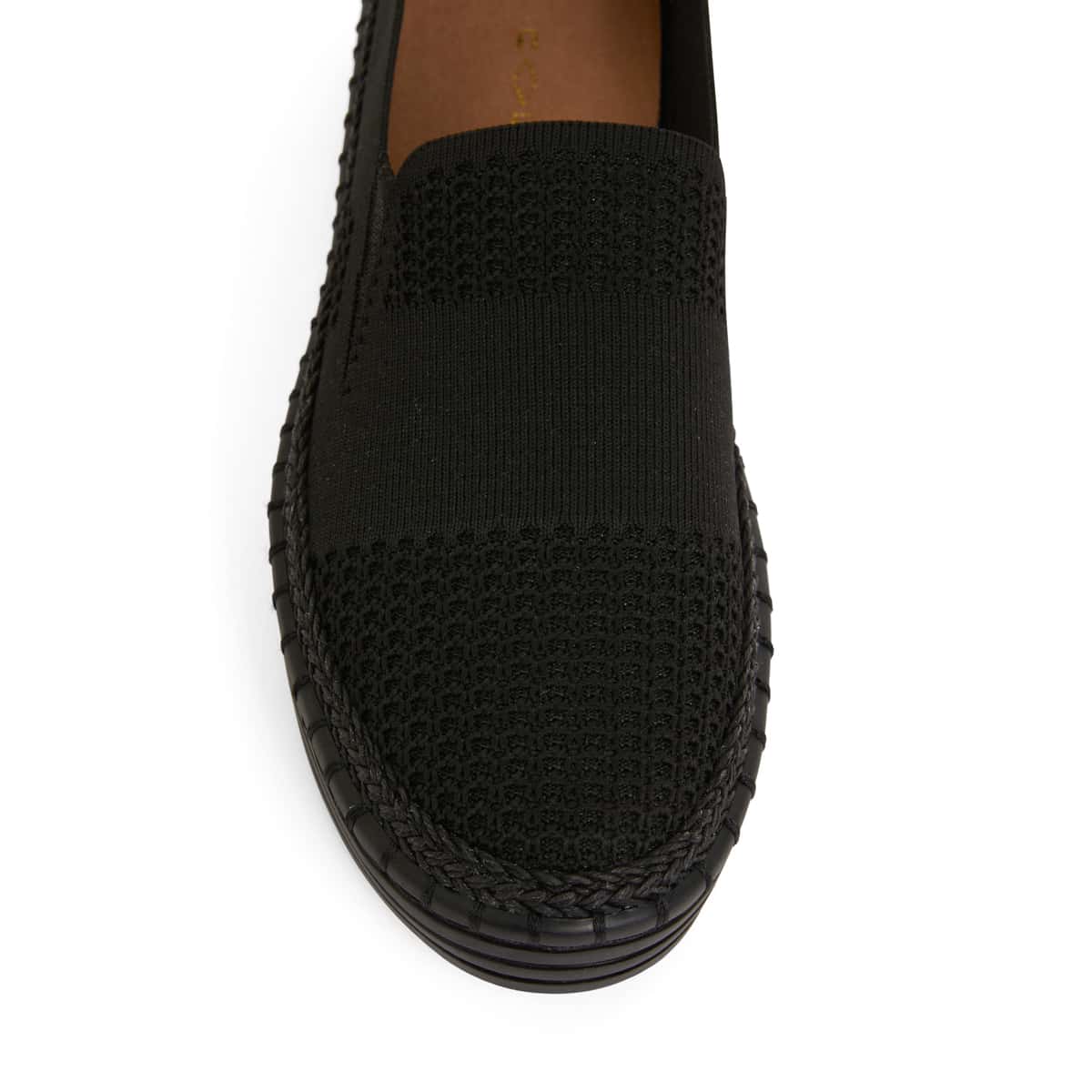Heart Sneaker in Black Fabric