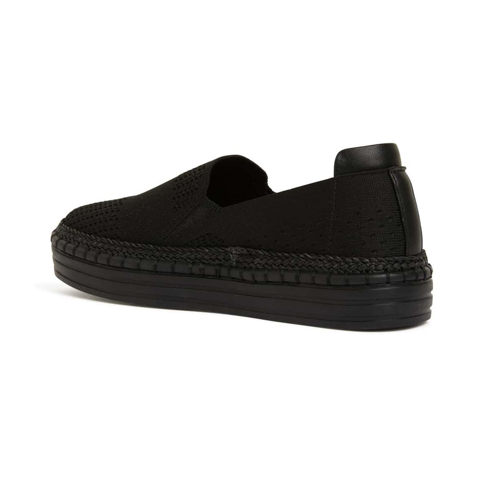 Heart Sneaker in Black Fabric