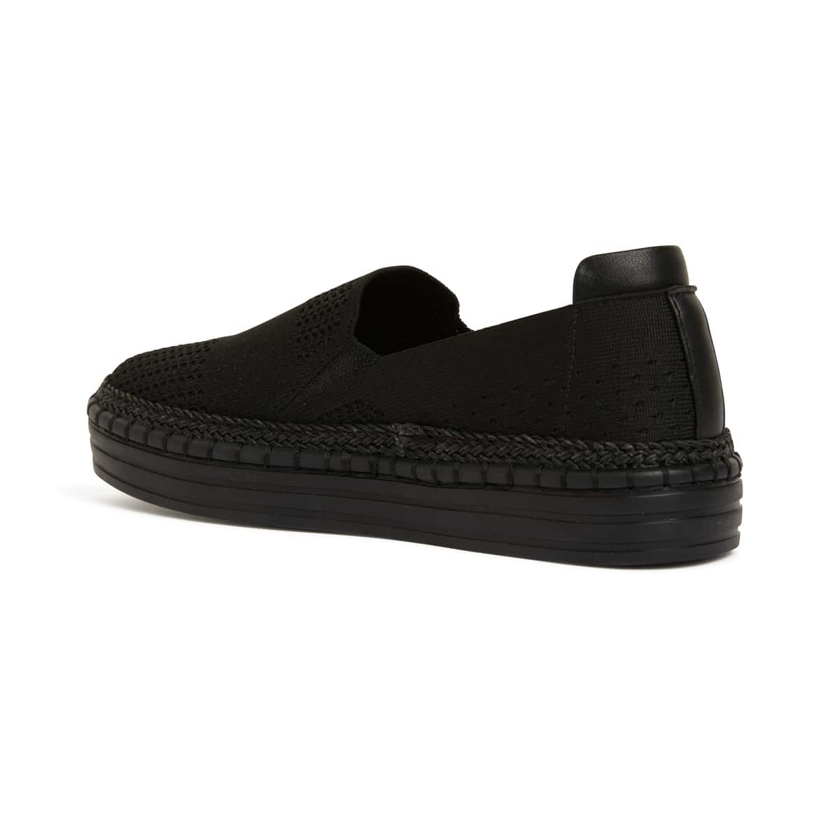 Heart Sneaker in Black Fabric