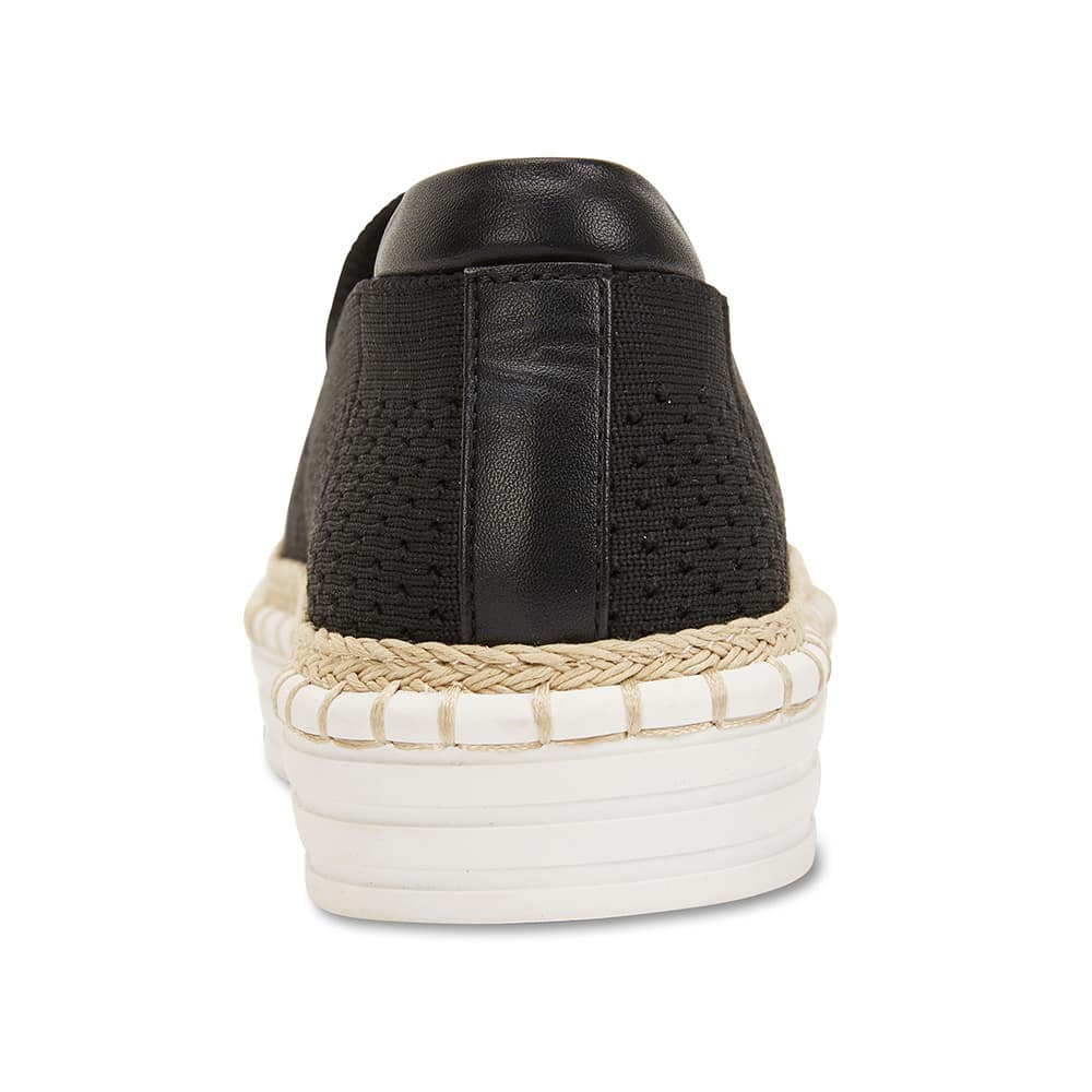 Heart Sneaker in Black Fabric