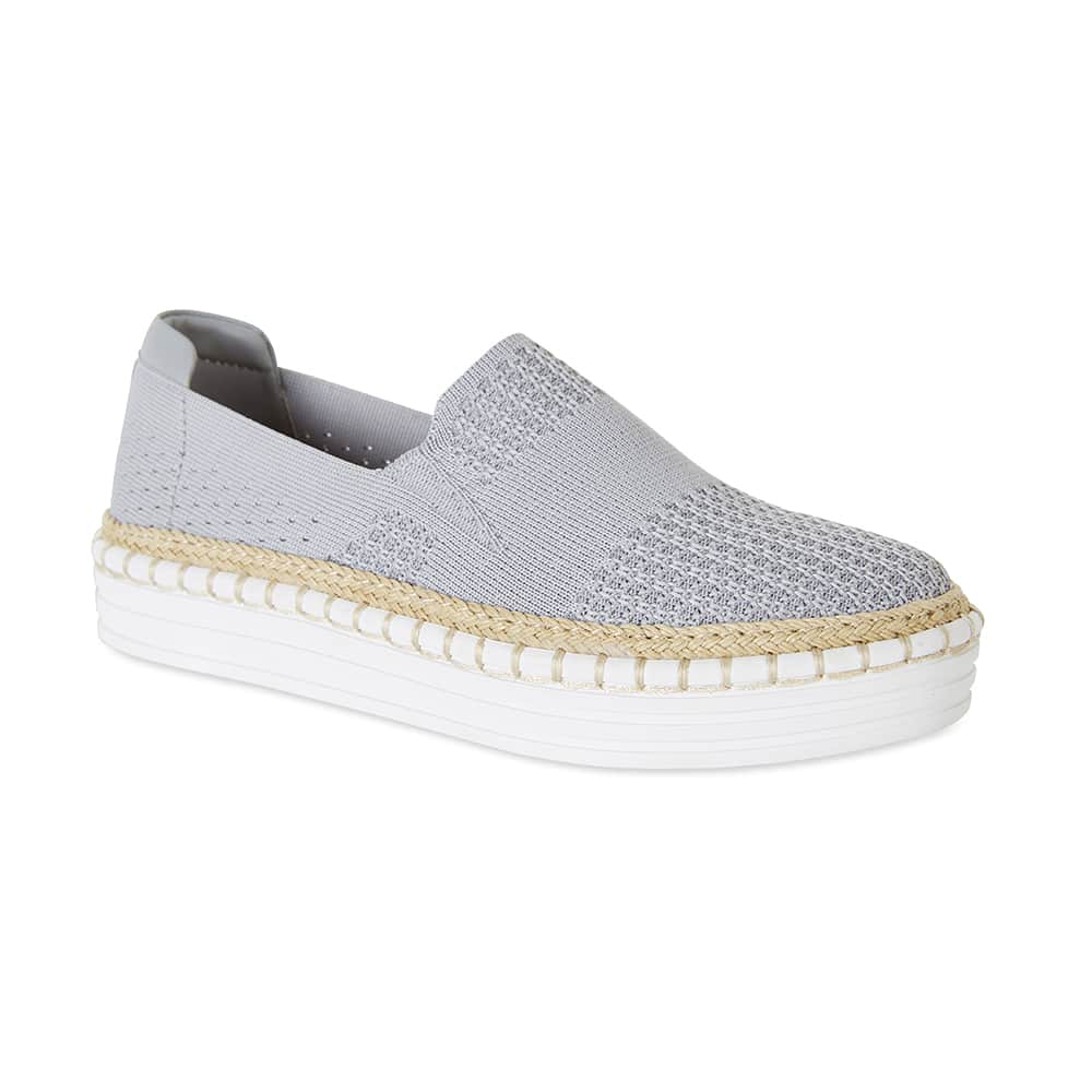 Heart Sneaker in Grey Fabric