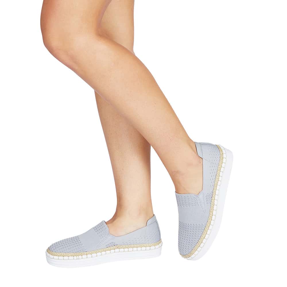 Heart Sneaker in Grey Fabric