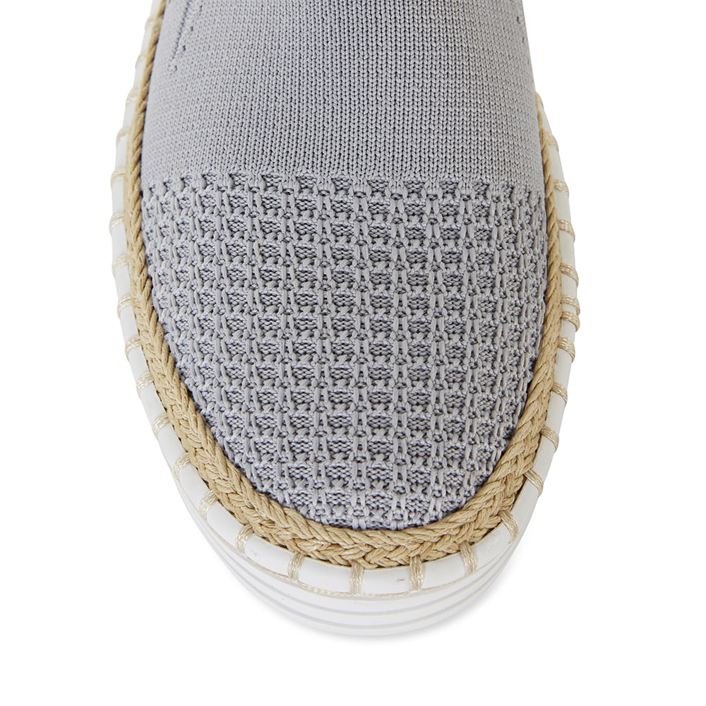 Heart Sneaker in Grey Fabric