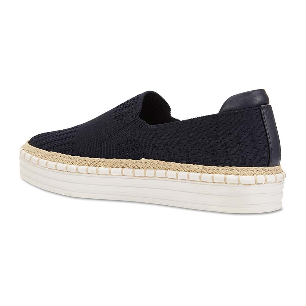 Heart Sneaker in Navy Fabric
