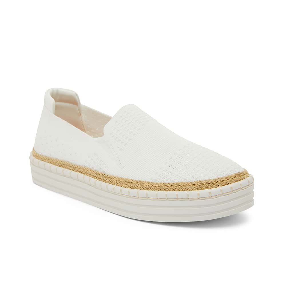 Heart Sneaker in White Smooth