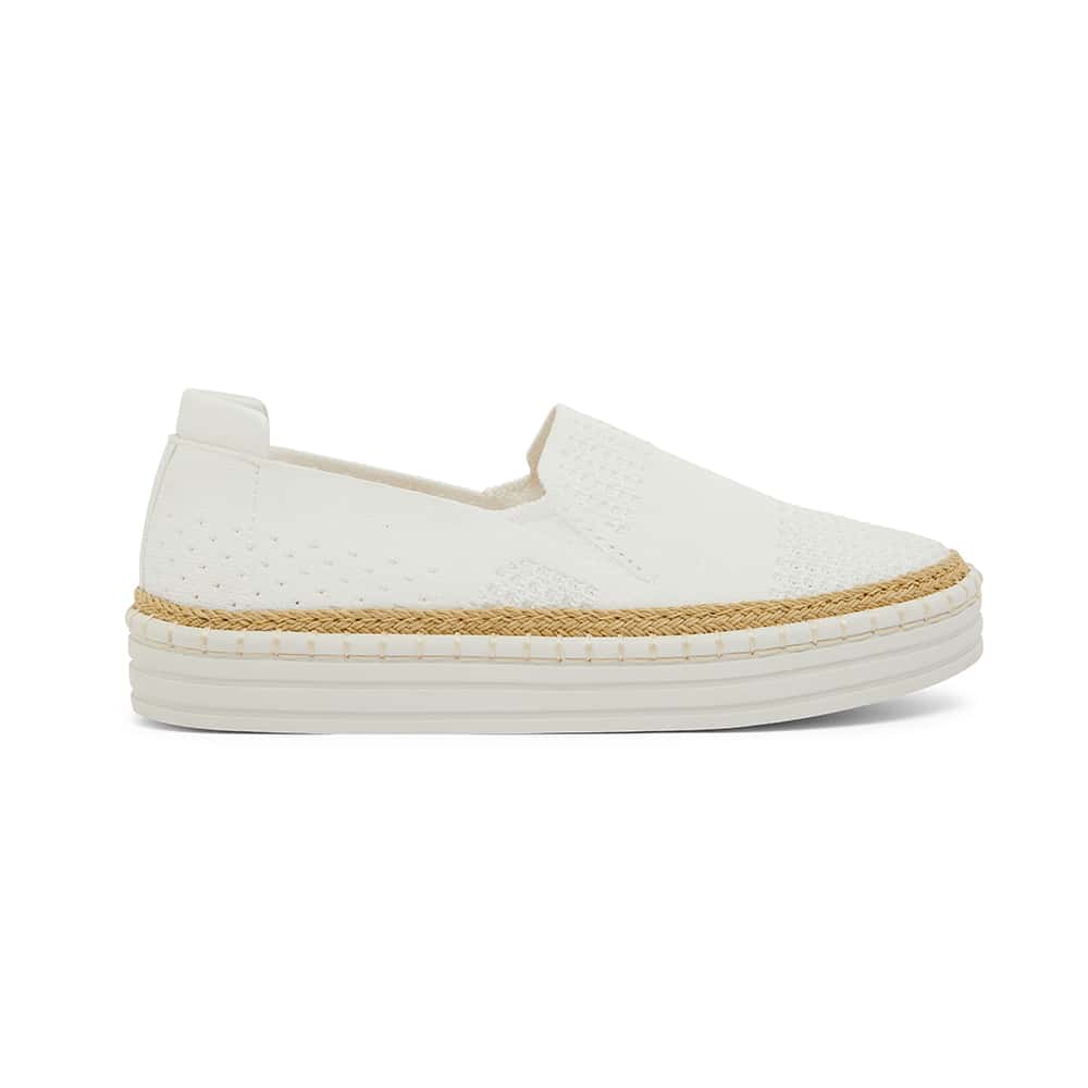 Heart Sneaker in White Smooth
