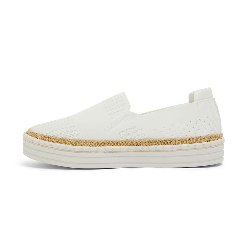 Heart Sneaker in White Smooth