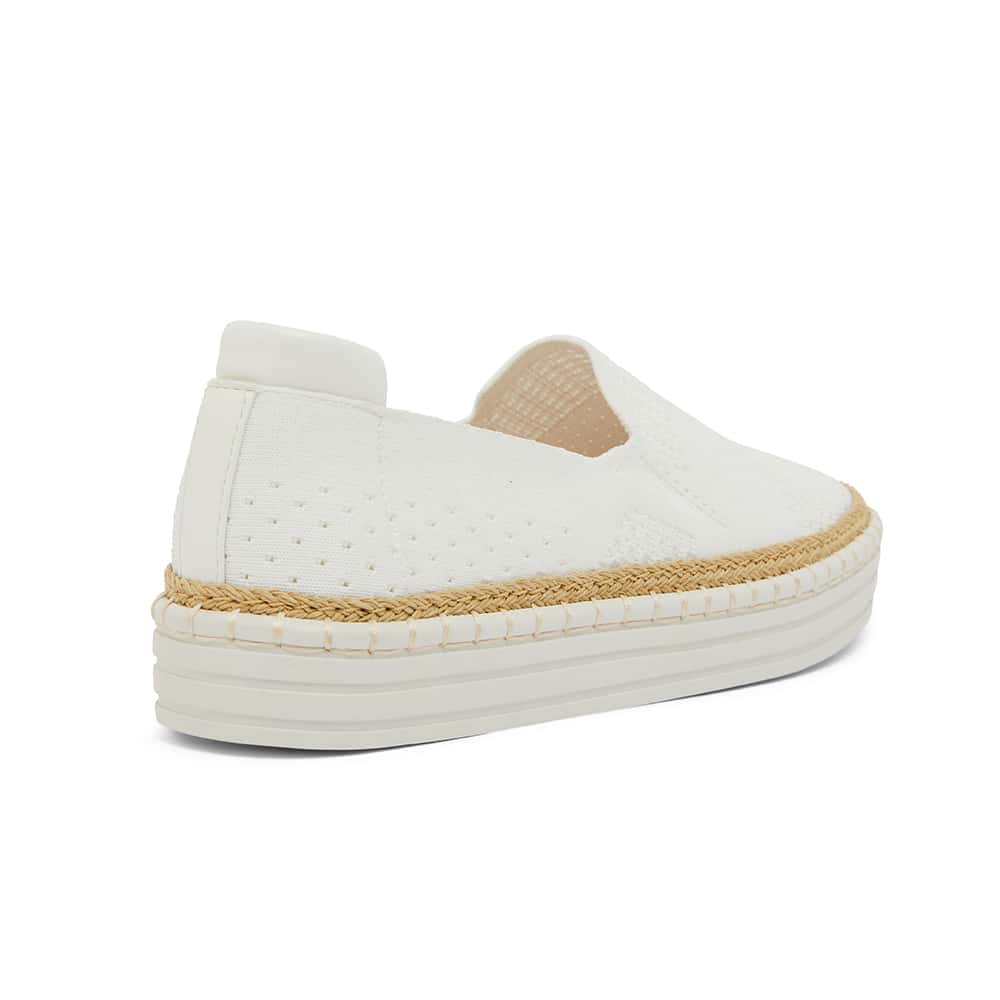 Heart Sneaker in White Smooth