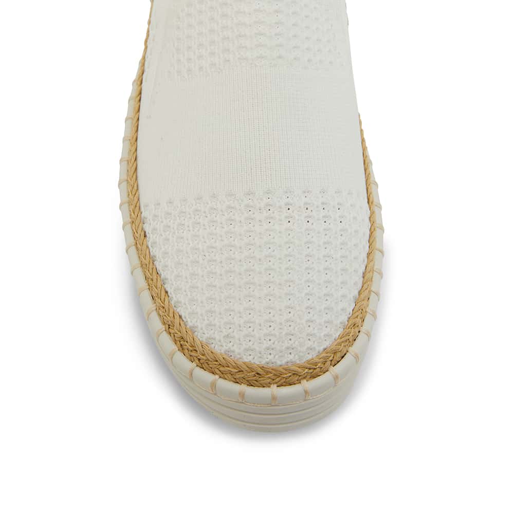 Heart Sneaker in White Smooth