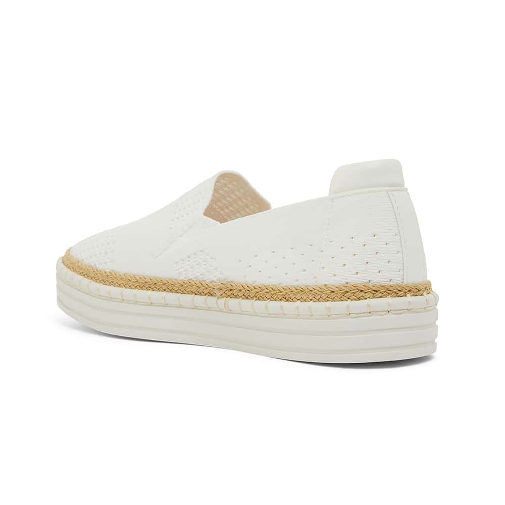 Heart Sneaker in White Smooth