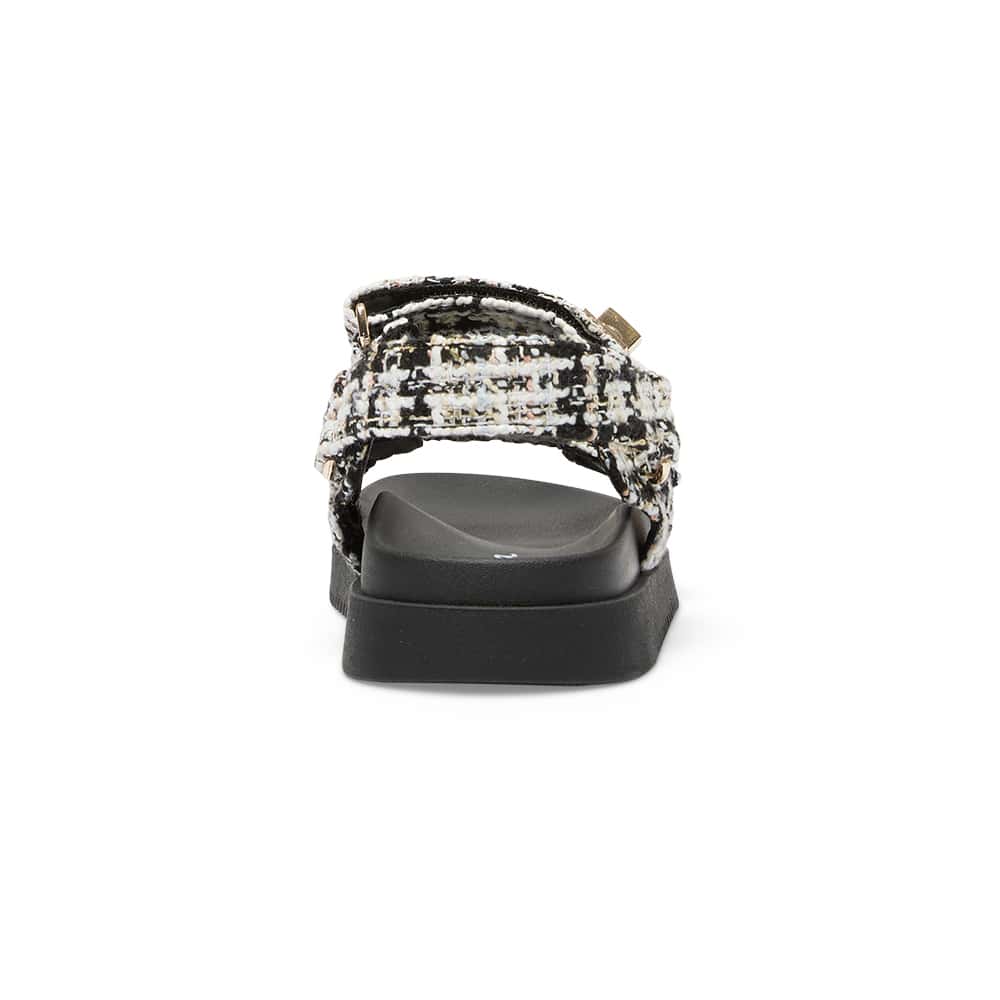 Hendrix Sandal in Black Multi Fabric