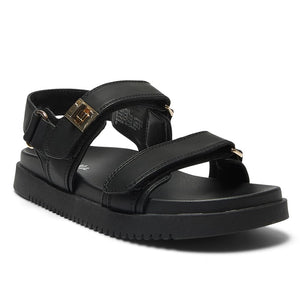 Ravella Hendrix Sandal in Black Smooth