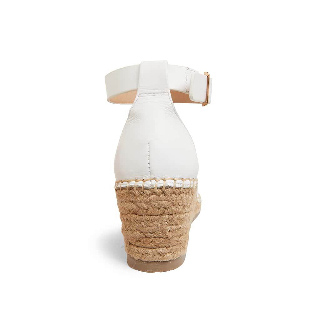 Henley Espadrille in White Leather