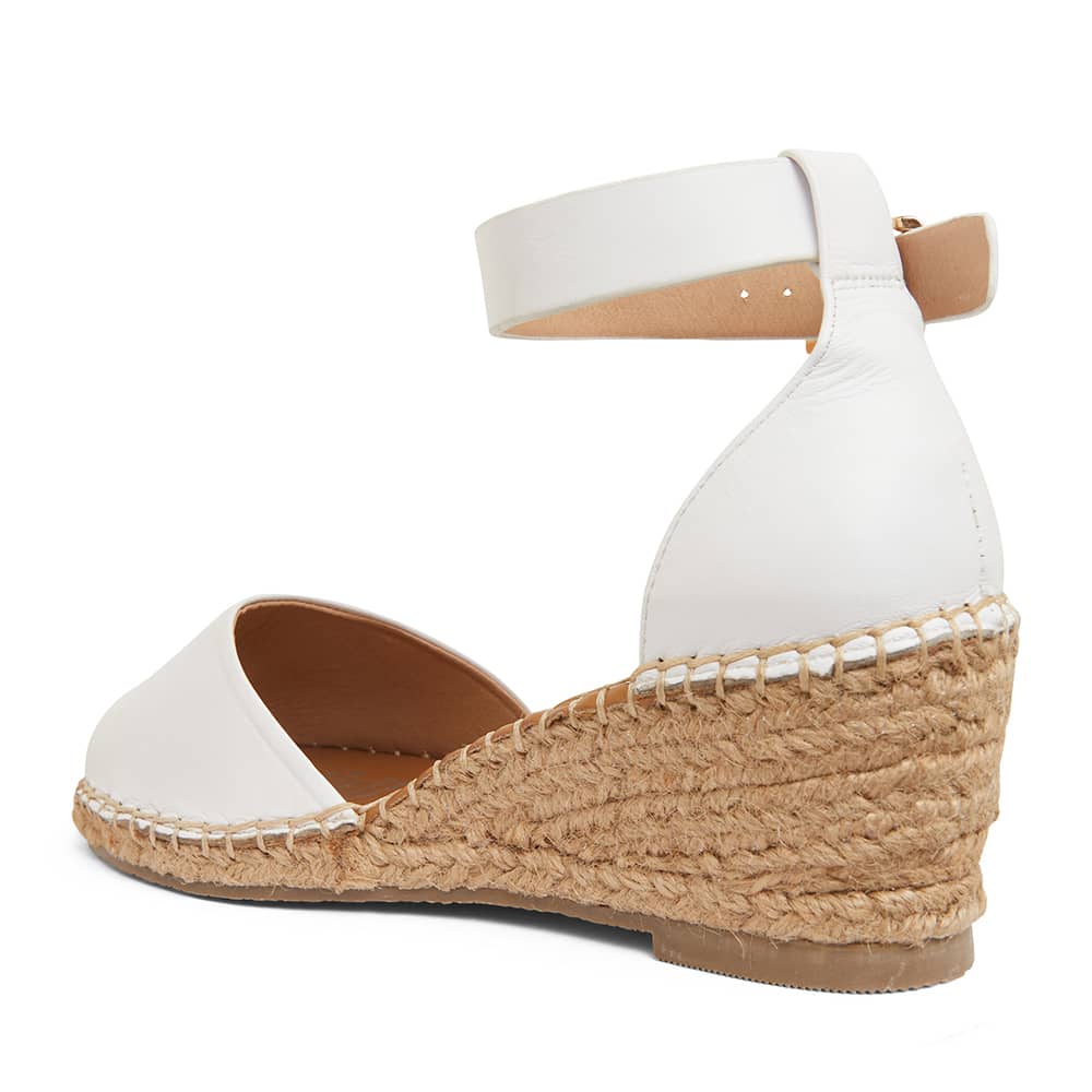Henley Espadrille in White Leather