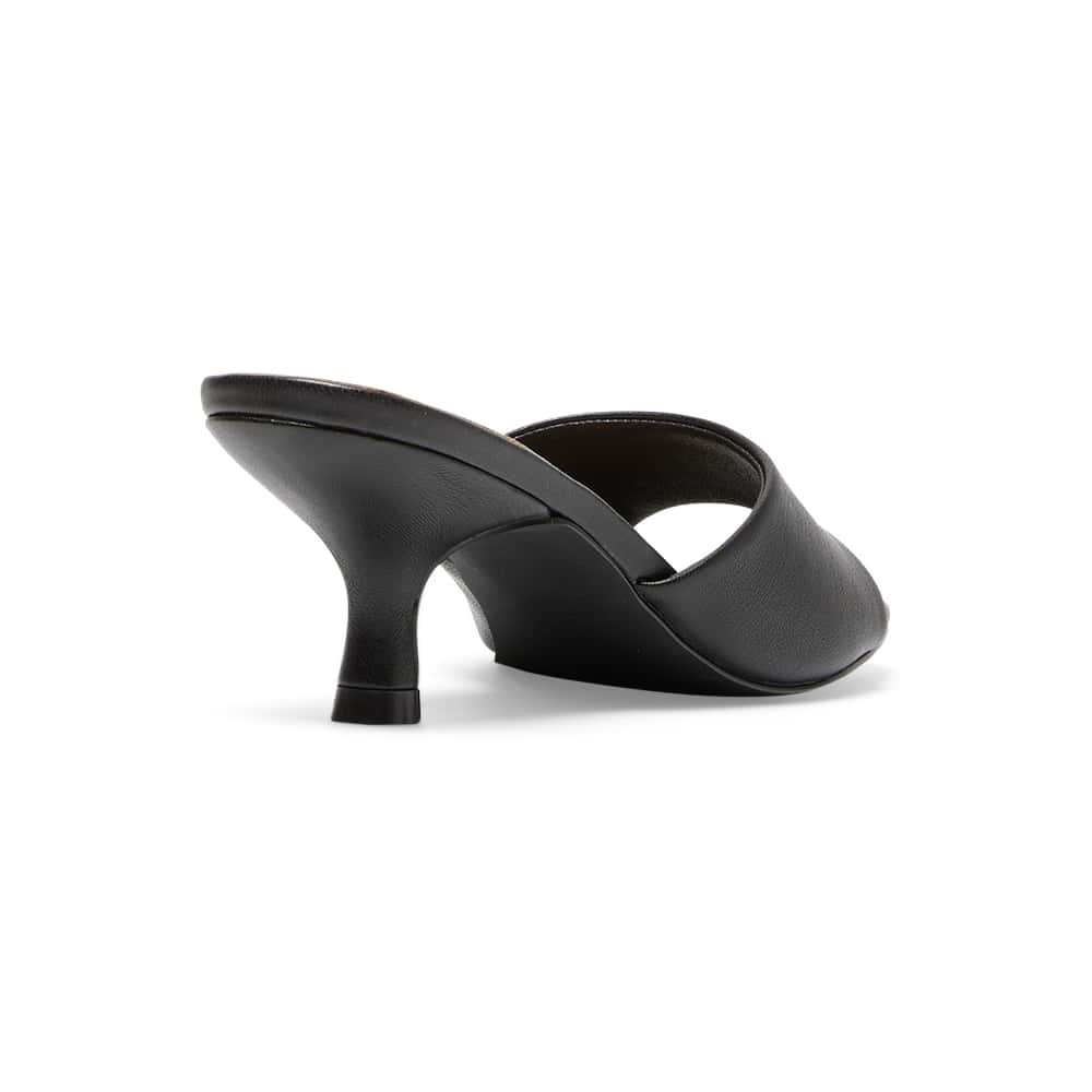 Ibiza Heel in Black Smooth