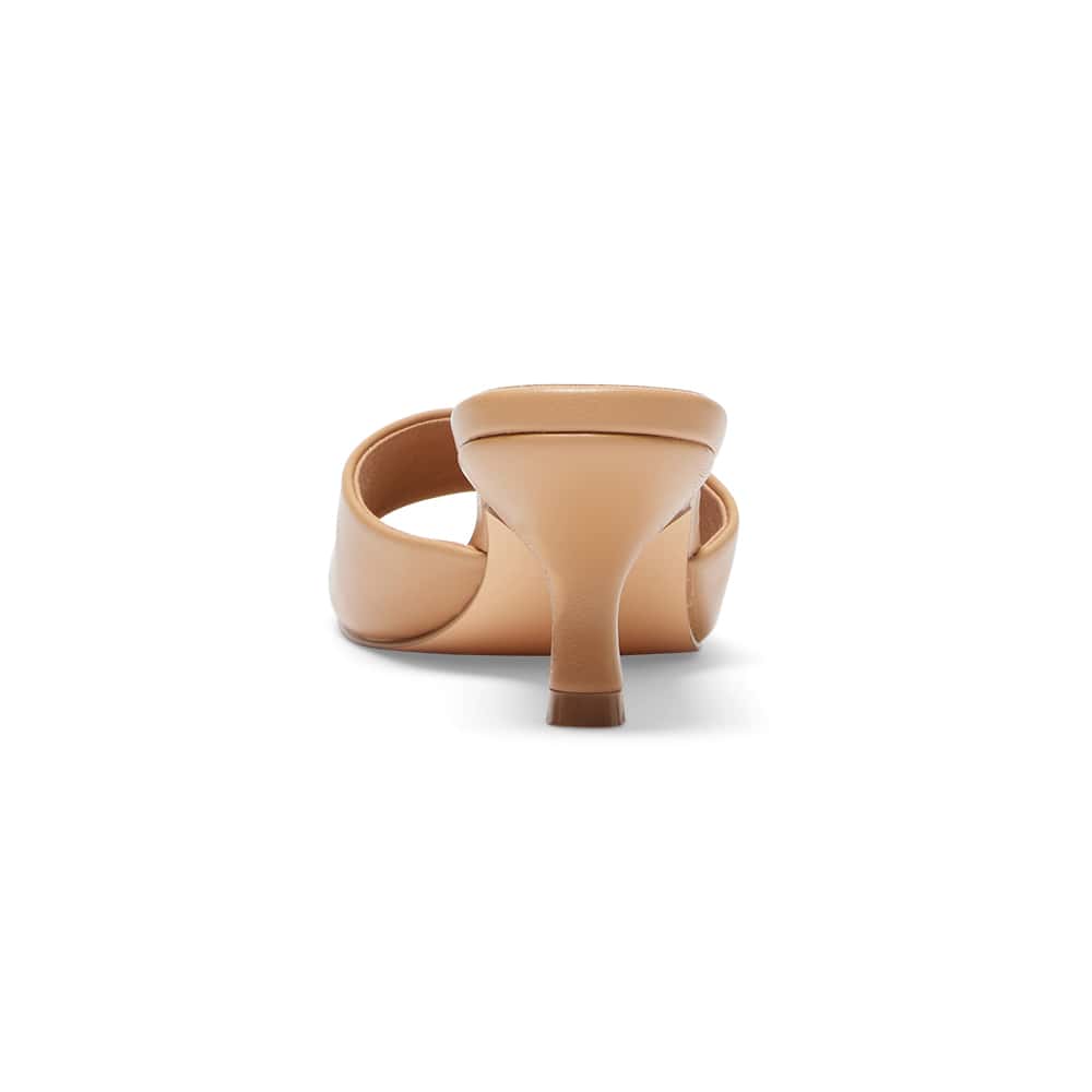 Ibiza Heel in Camel Smooth