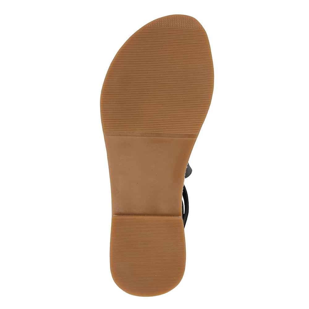 Imagine Sandal in Black Smooth Smooth