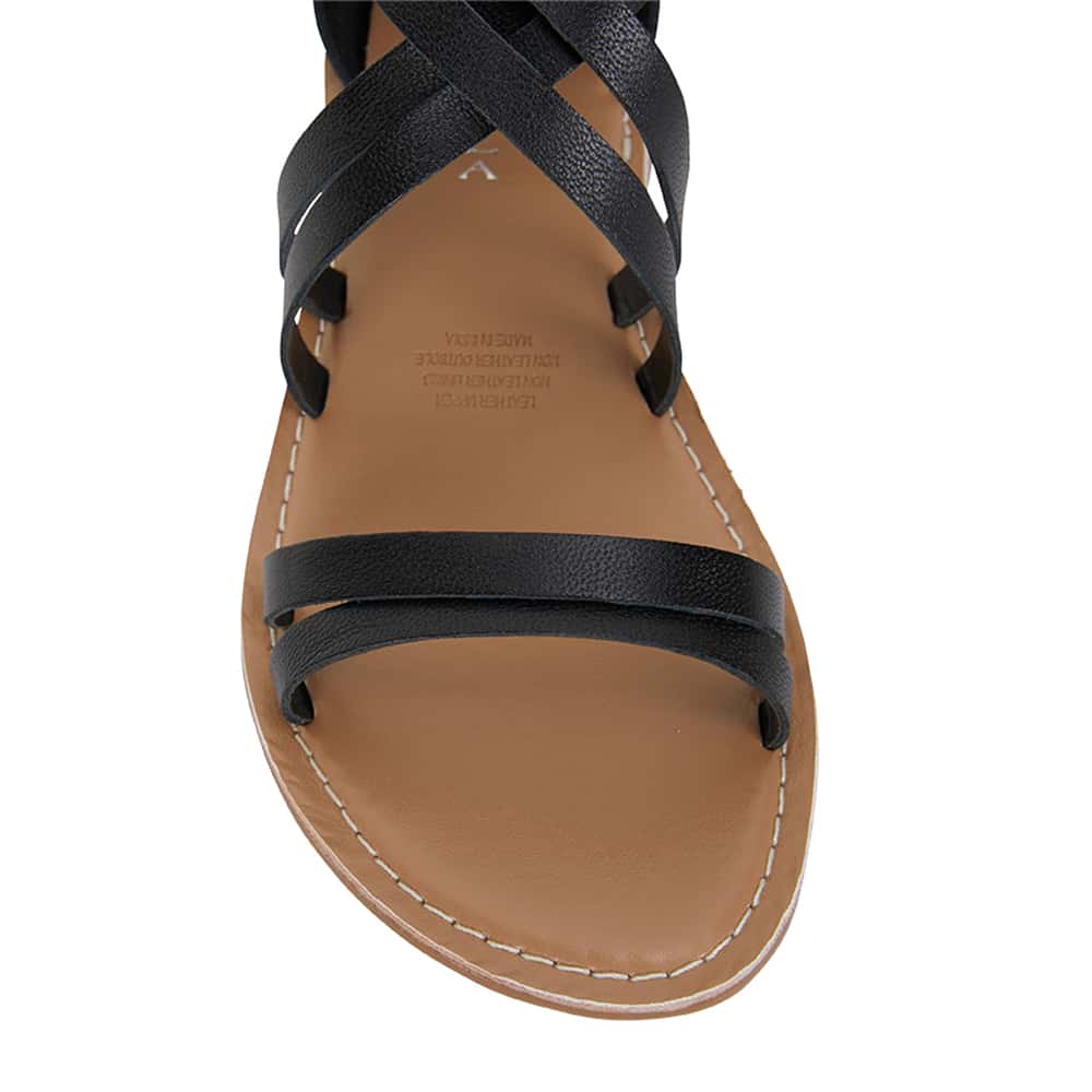 Imagine Sandal in Black Smooth Smooth