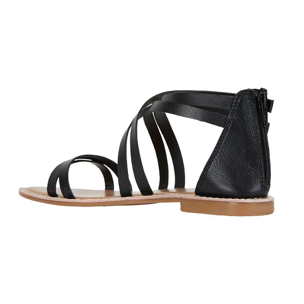 Imagine Sandal in Black Smooth Smooth