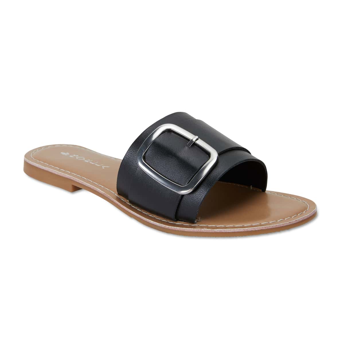 Inca Slide in Black Smooth