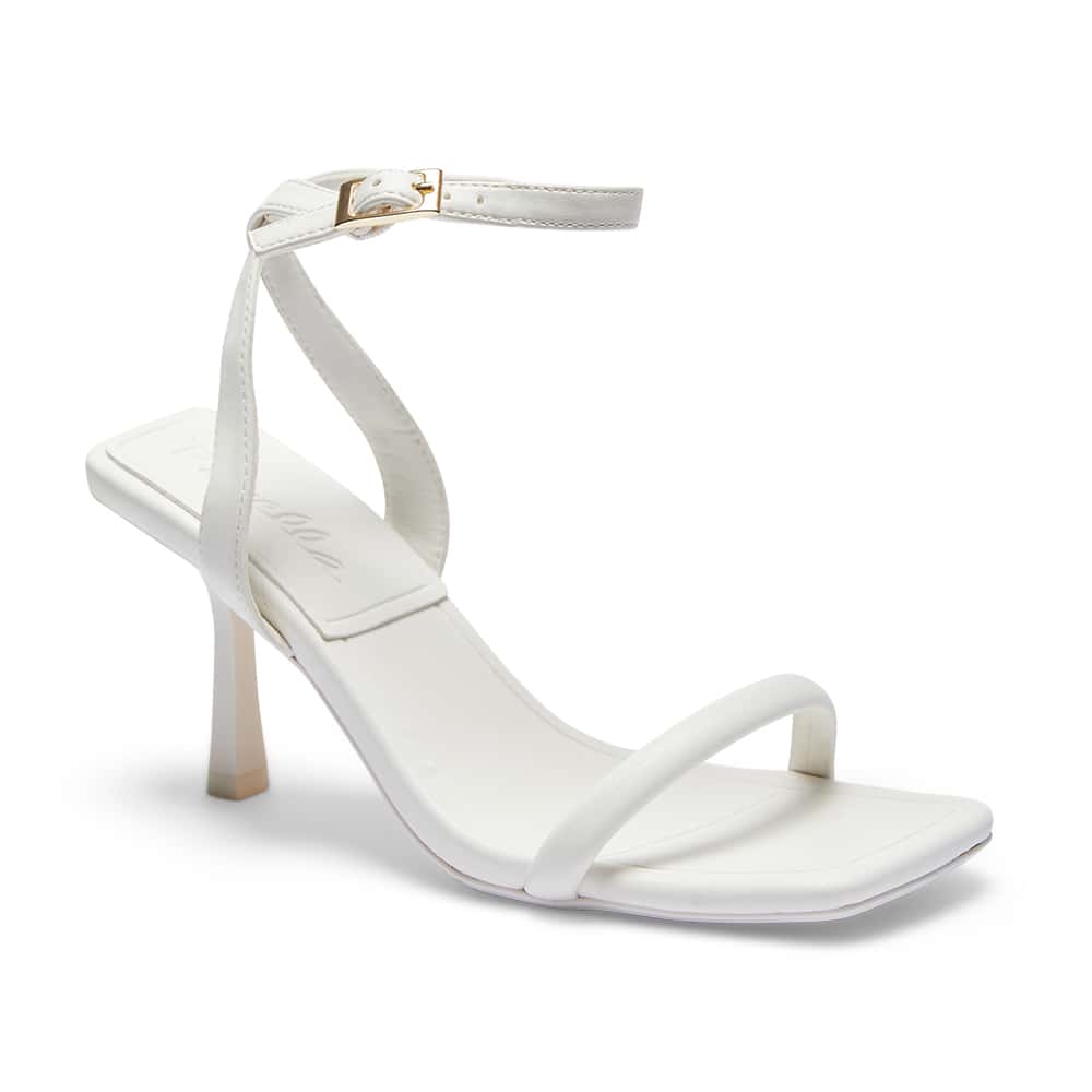 Indy Heel in White Smooth
