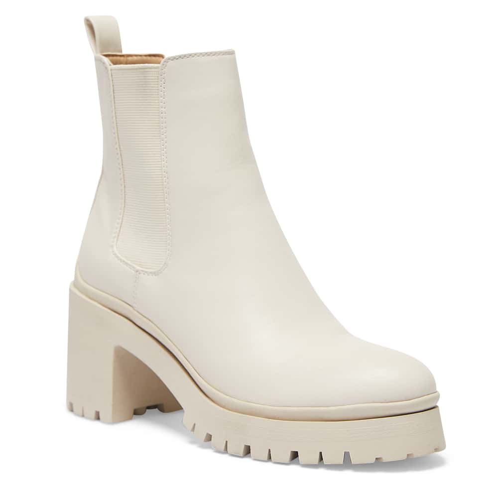 Jakarta Boot in Bone Smooth