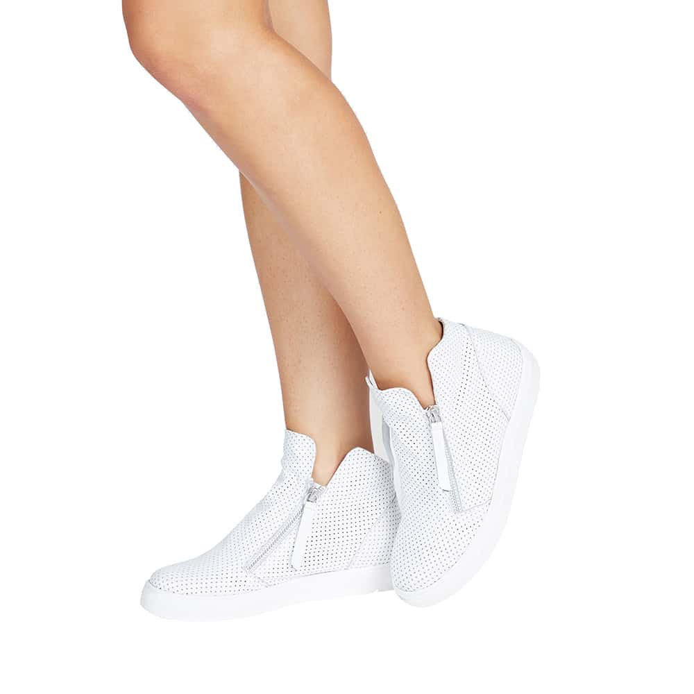Jasper Boot in White Smooth