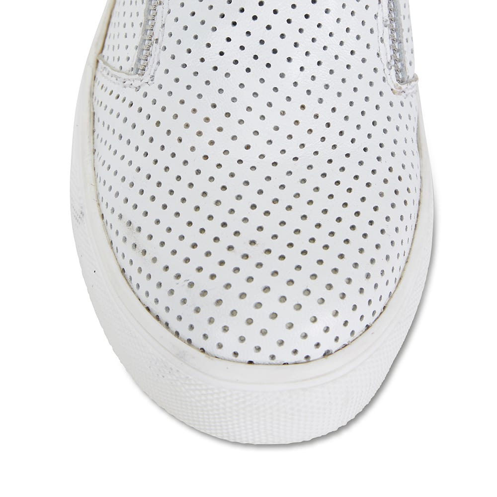 Jasper Boot in White Smooth
