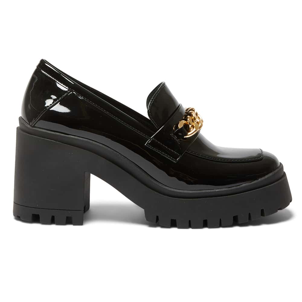 Jayla Loafer in Black Patent