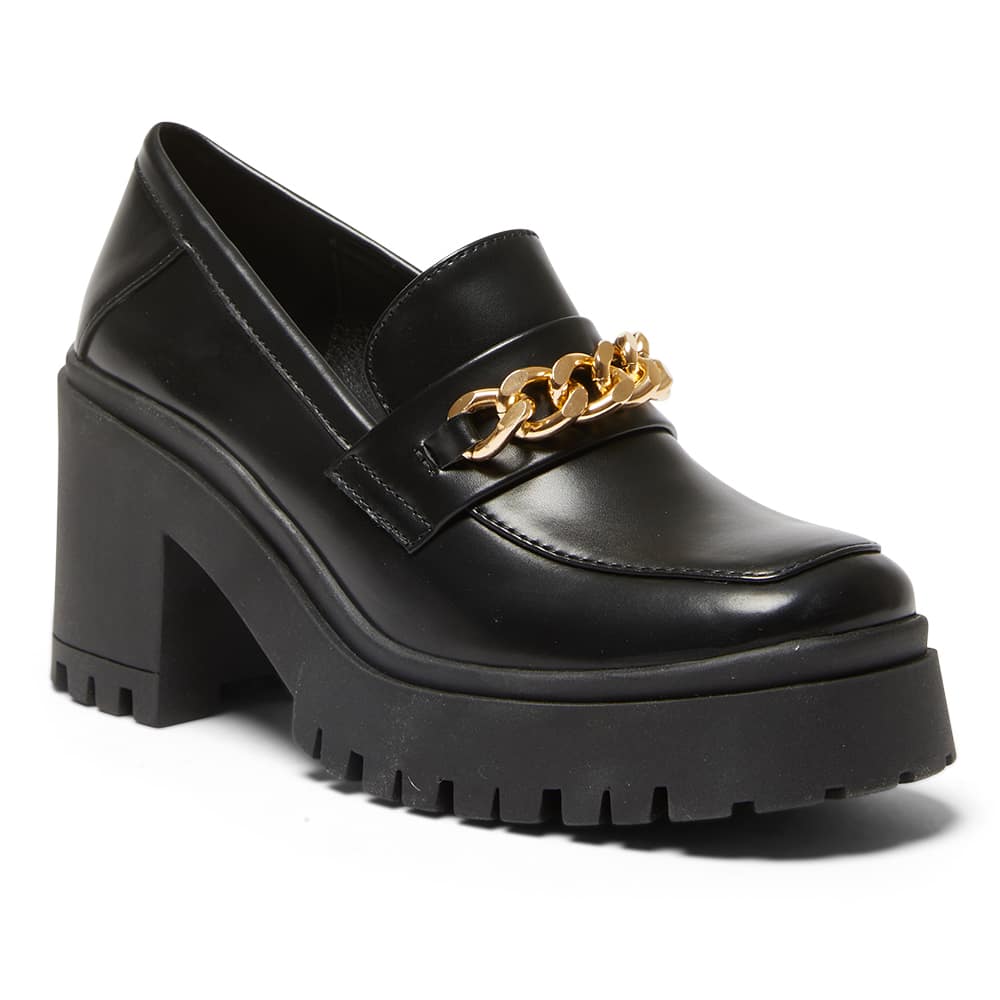 Jayla Loafer in Black Smooth