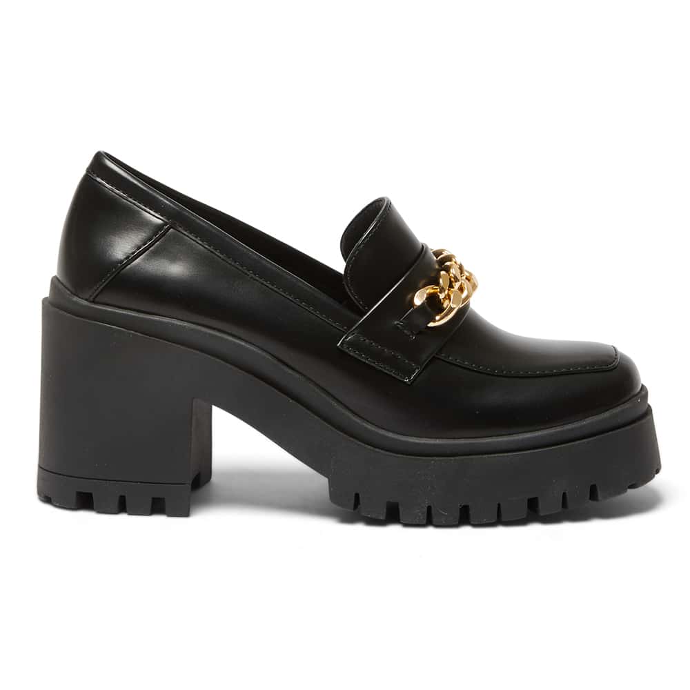 Jayla Loafer in Black Smooth