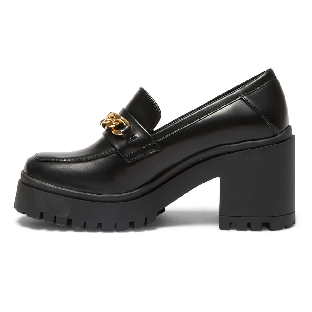 Jayla Loafer in Black Smooth