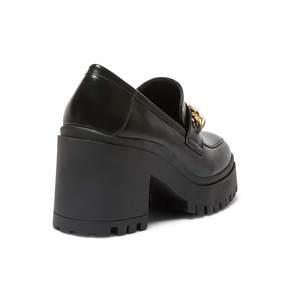 Jayla Loafer in Black Smooth