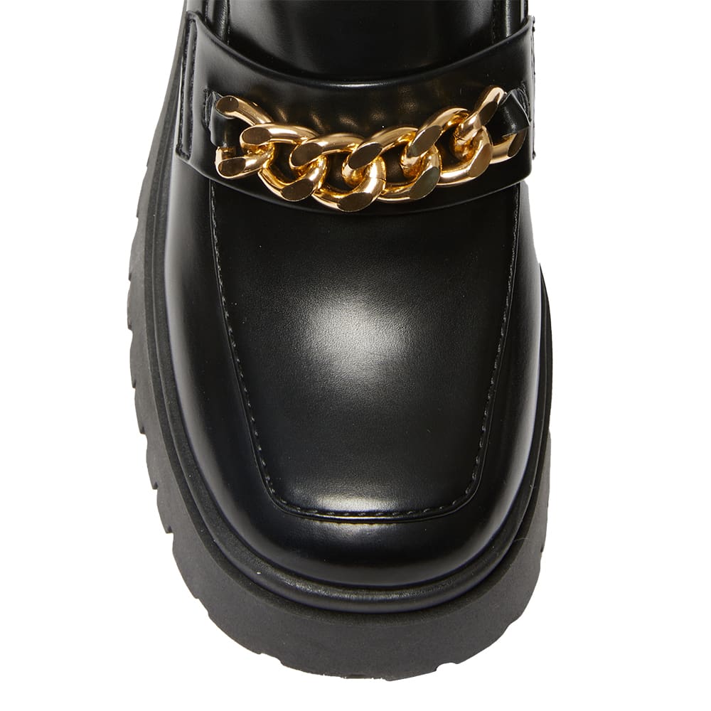 Jayla Loafer in Black Smooth