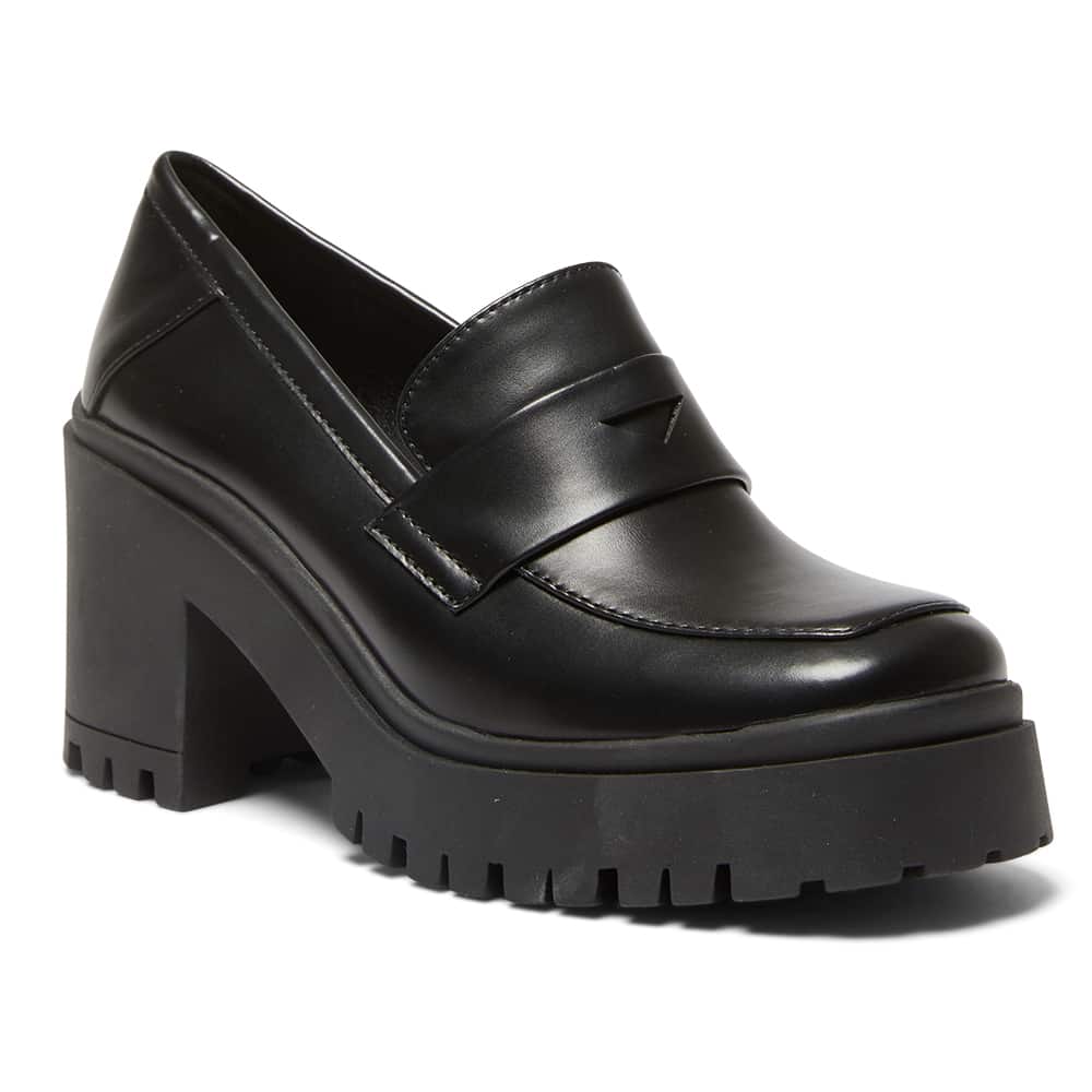 Jolie Loafer in Black Smooth