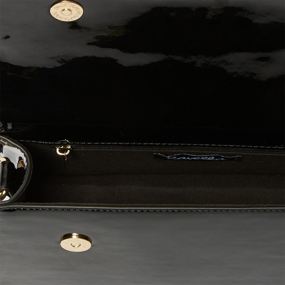 June Handbag in Black Patent