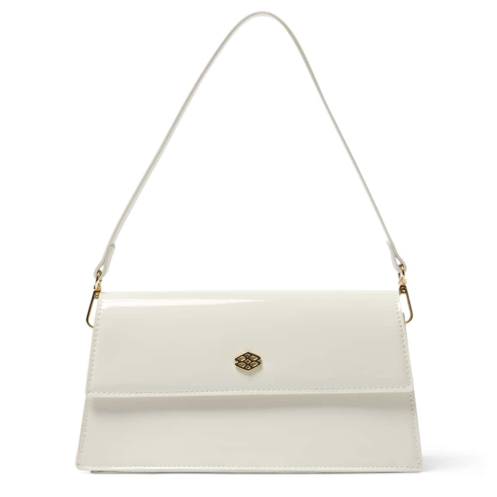 June Handbag in Bone Patent