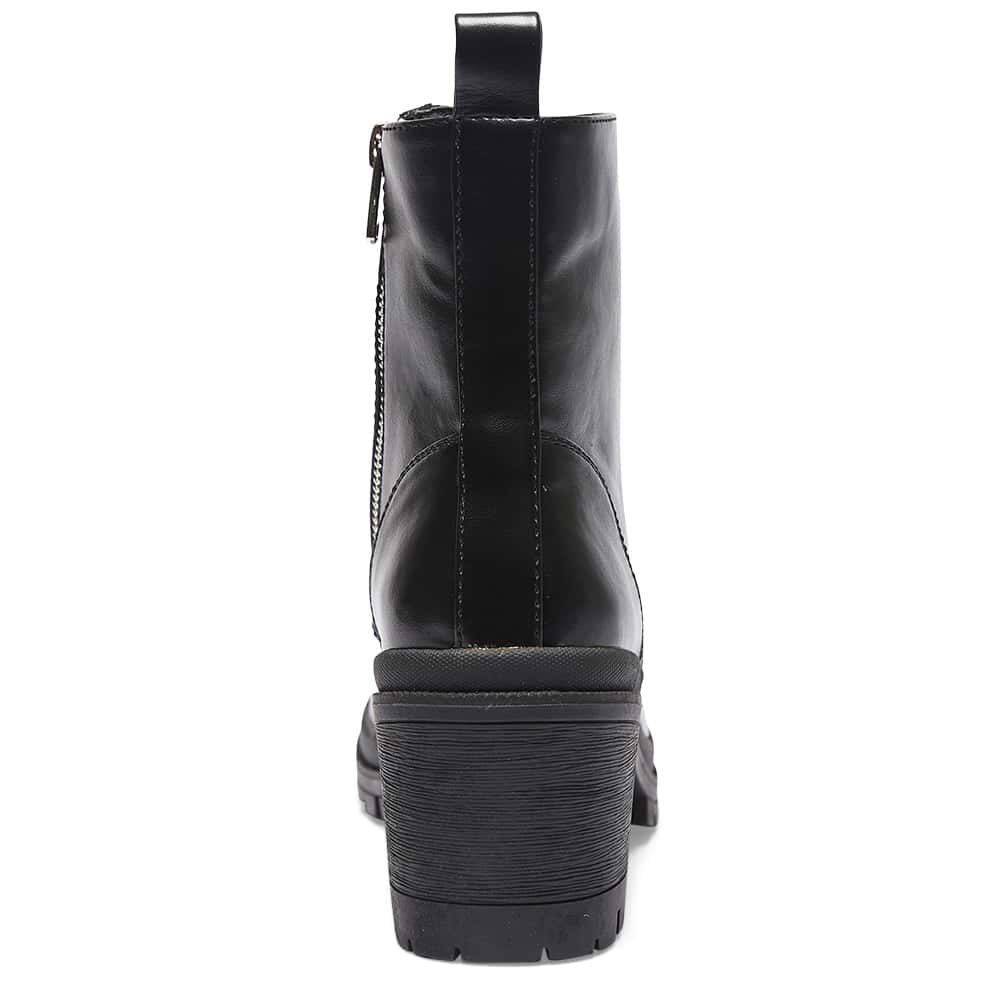 Oslo black chunky clearance lace up boots