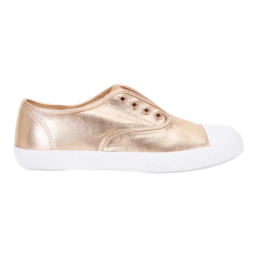 Lacey Sneaker in Rose Gold Canvas